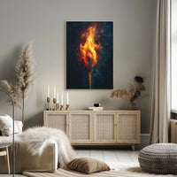 Ignite Your Space: Vivid Flames Art Poster