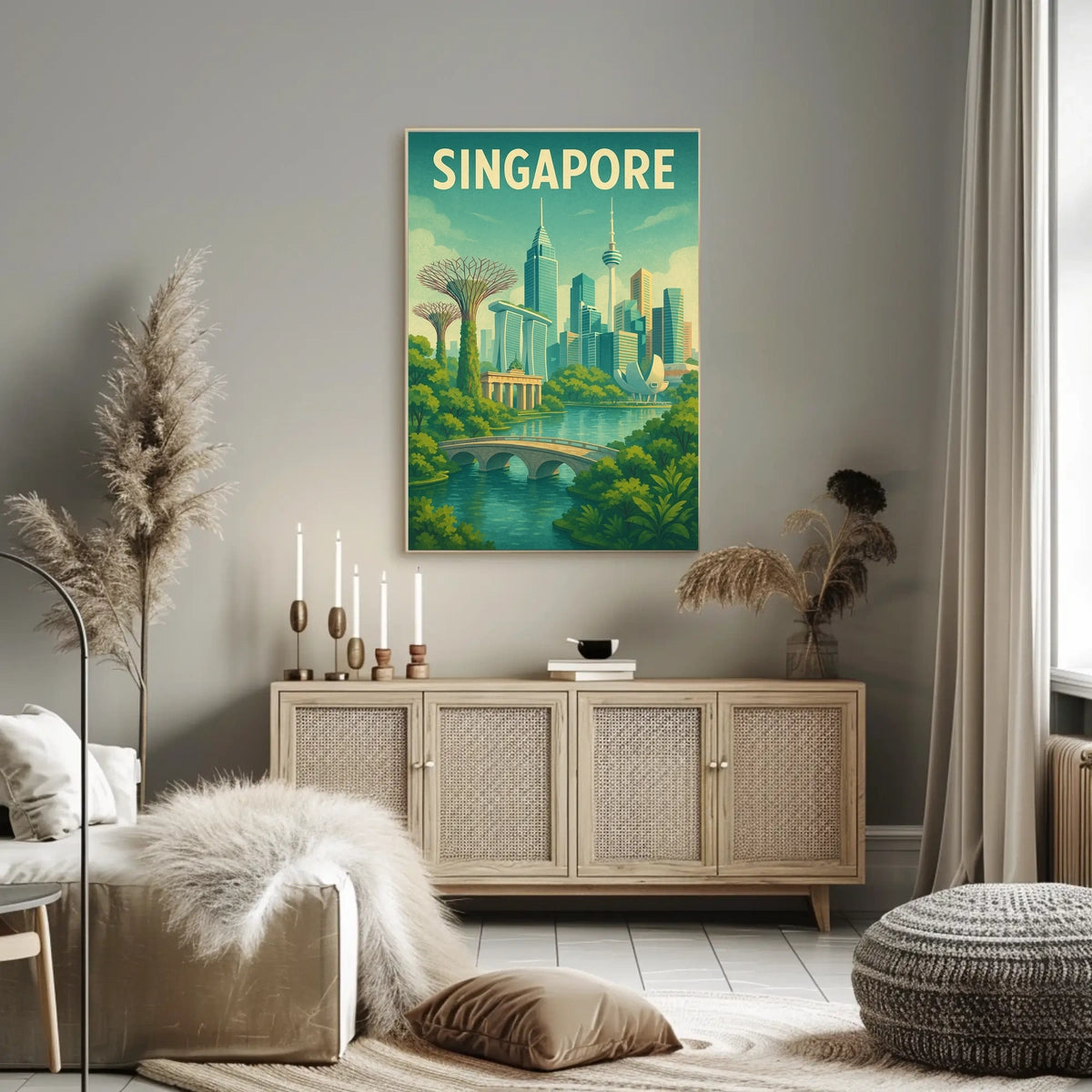 Singapore Skyline Poster