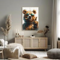 Cool Bear With Attitude Poster