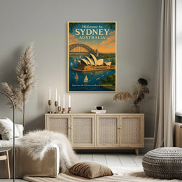Sydney Vintage Travel Poster Wall Art Print