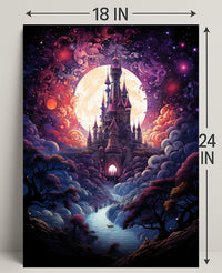 Enchanted Castle Under The Moon Poster