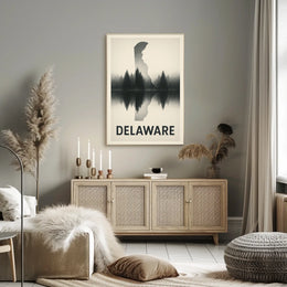 Delaware Silhouette Poster