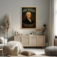 James Madison Presidential Legacy Vintage Historical Poster PosterGoat