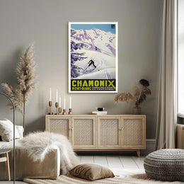 Chamonix Mont-Blanc Ski Poster