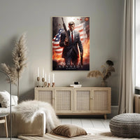 John F. Kennedy Illustrated Poster