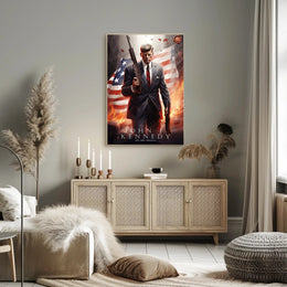 John F. Kennedy Illustrated Poster