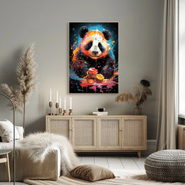 Colorful Panda Delight Poster