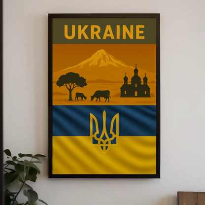 Explore Ukraine's Timeless Beauty with Vintage Travel Poster