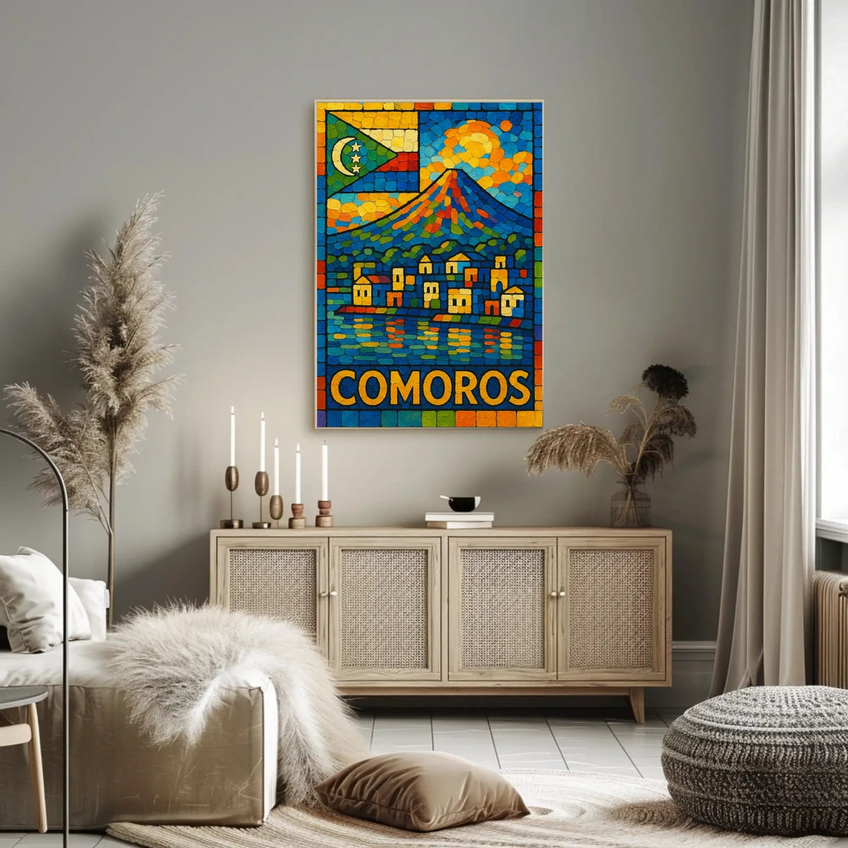 Comoros Vibrant Island Mosaic Poster