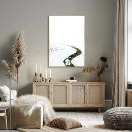 Serene Winter Landscape Art Print - Abstract or Artistic Poster