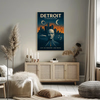 Detroit Heritage Industrial Music Skyline Poster