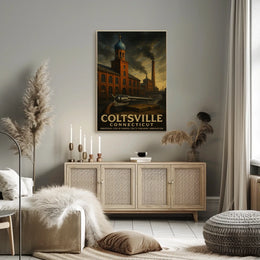 Coltsville, Connecticut Industrial Poster