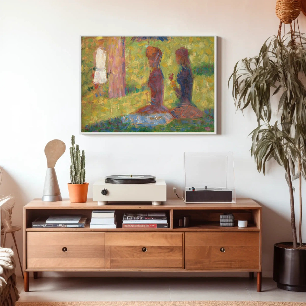 Serene Impressionistic Figures in Nature Artistic Poster