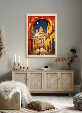 Córdoba Nighttime Charm Travel Poster