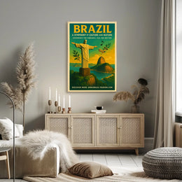 Brazil Cultural and Natural Culture Nature Landmarks Poster