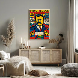 Theodore Roosevelt A Pop Art Tribute Poster PosterGoat