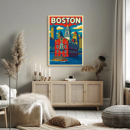 Boston Cityscape Poster