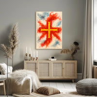 Vibrant Cross Abstract Poster