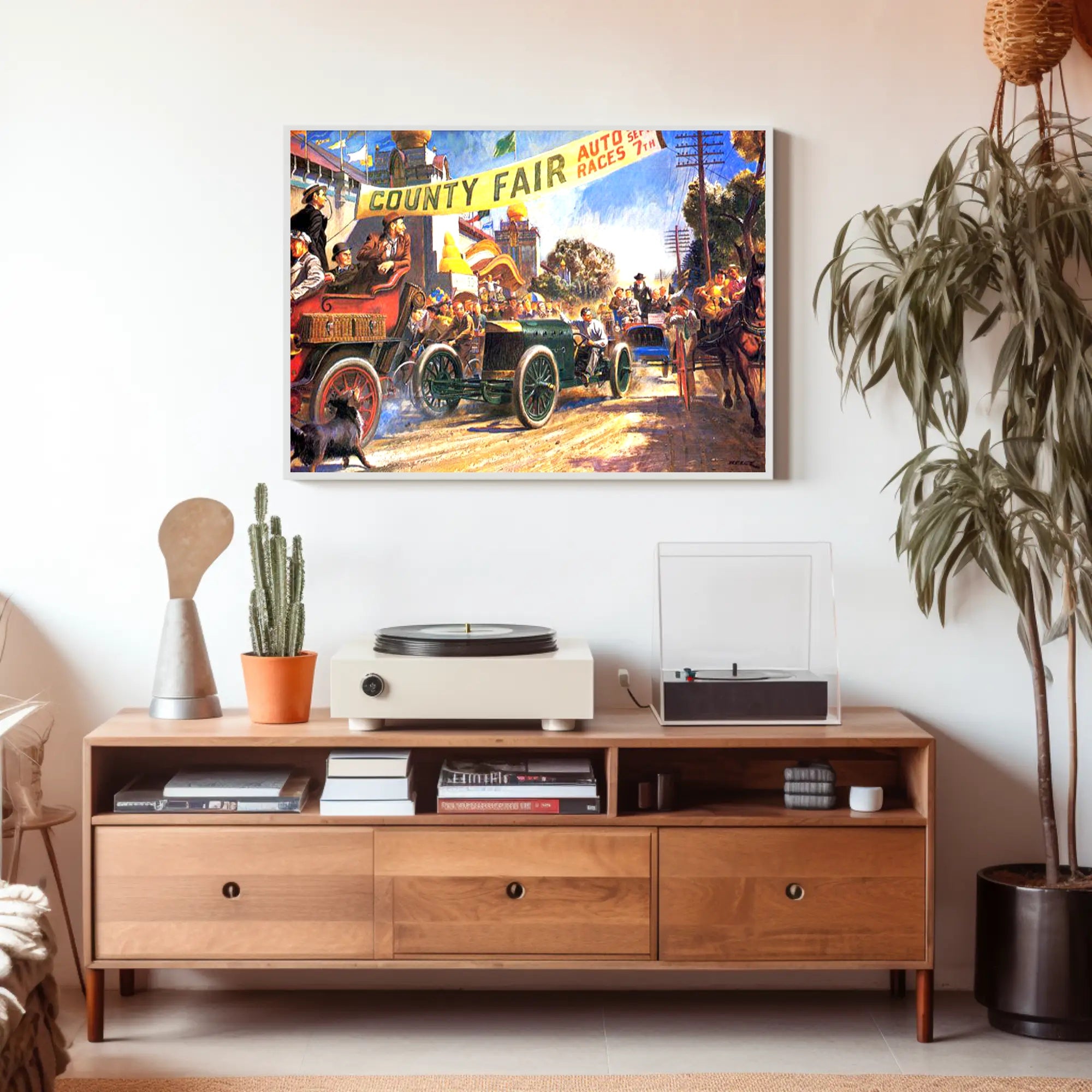 County Fair Auto Races Poster