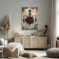 Roses And Candlelight Poster