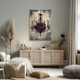 Roses And Candlelight Poster