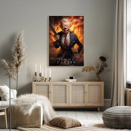 Jimmy Carter Funny Cartoon Art Presidential Poster