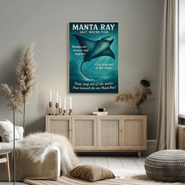 Majestic Manta Ray Poster