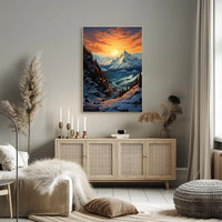 Majestic Mountain Sunrise Poster