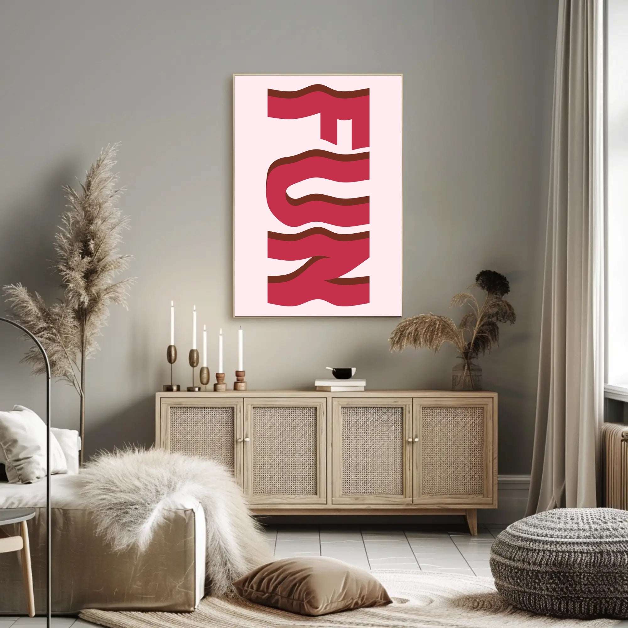 Playful Bacon-Like Typography in Abstract or Artistic Poster PosterGoat