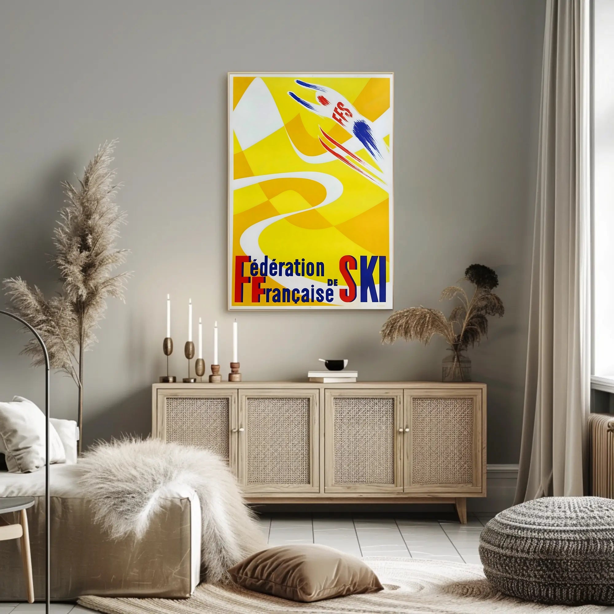 Fédération Française de Ski Bold Sports Poster PosterGoat