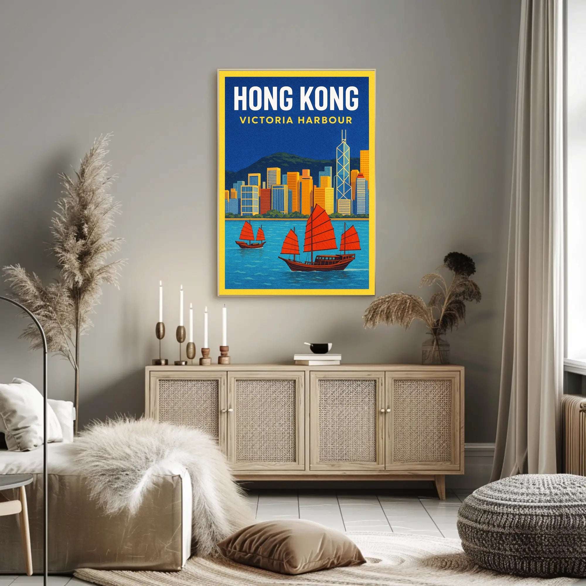 Hong Kong Victoria Harbour Poster PosterGoat