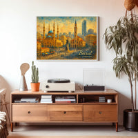 Beirut Cityscape Mediterranean City Photography Realism Inspiring Wanderlust Decor Poster