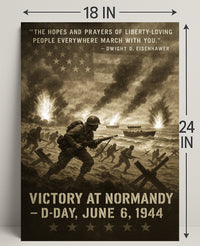 Dwight D. Eisenhower Quote DDay Victory Poster PosterGoat