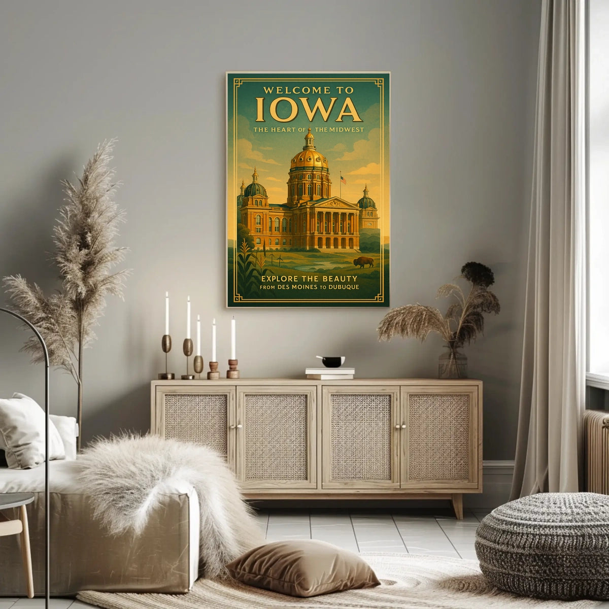 Welcome to Iowa The Heart of the Midwest Poster