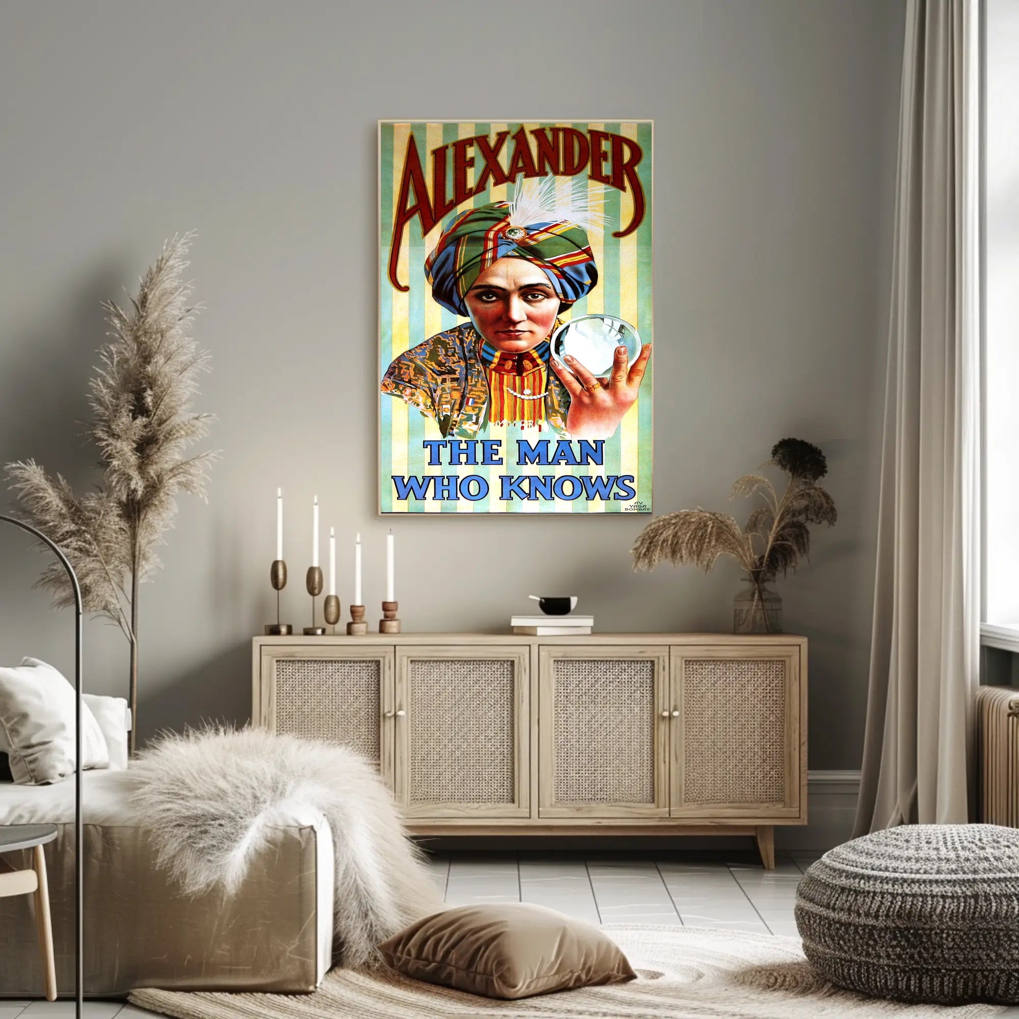 Mystical Psychic Performer Vintage Artistic Pop Culture Poster