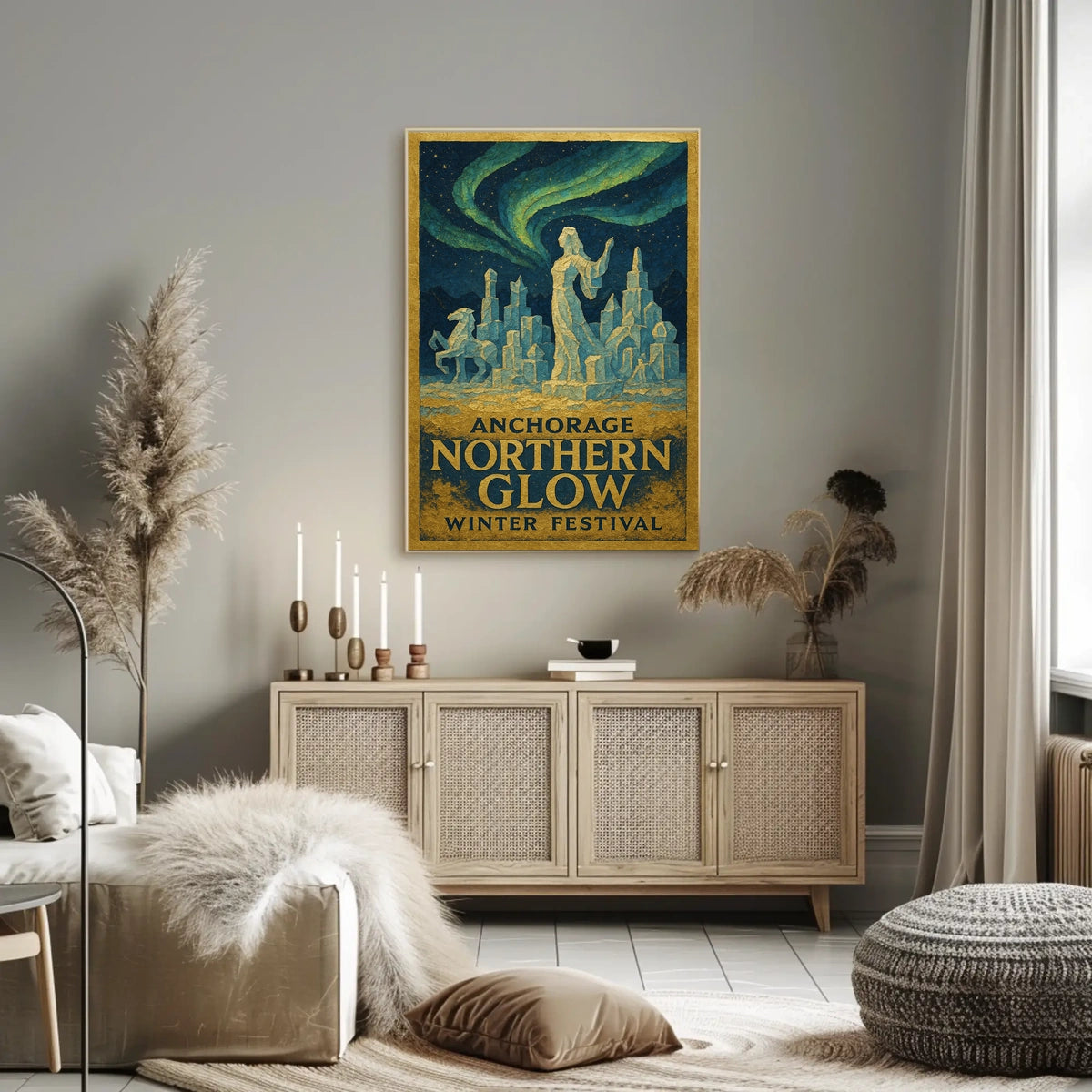 Anchorage Northern Glow Winter Festival Poster