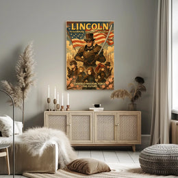 Lincoln Steampunk Samurai Of Freedom Poster