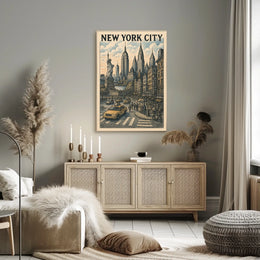 New York City Poster Timeless Urban Landscape Home Decor