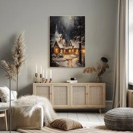 Winter Wonderland Cottage Poster