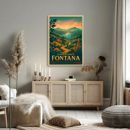 Sunset Serenity: European Countryside Travel Poster