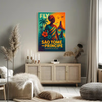 São Tomé and Príncipe Travel Poster Vibrant Island Escape PosterGoat