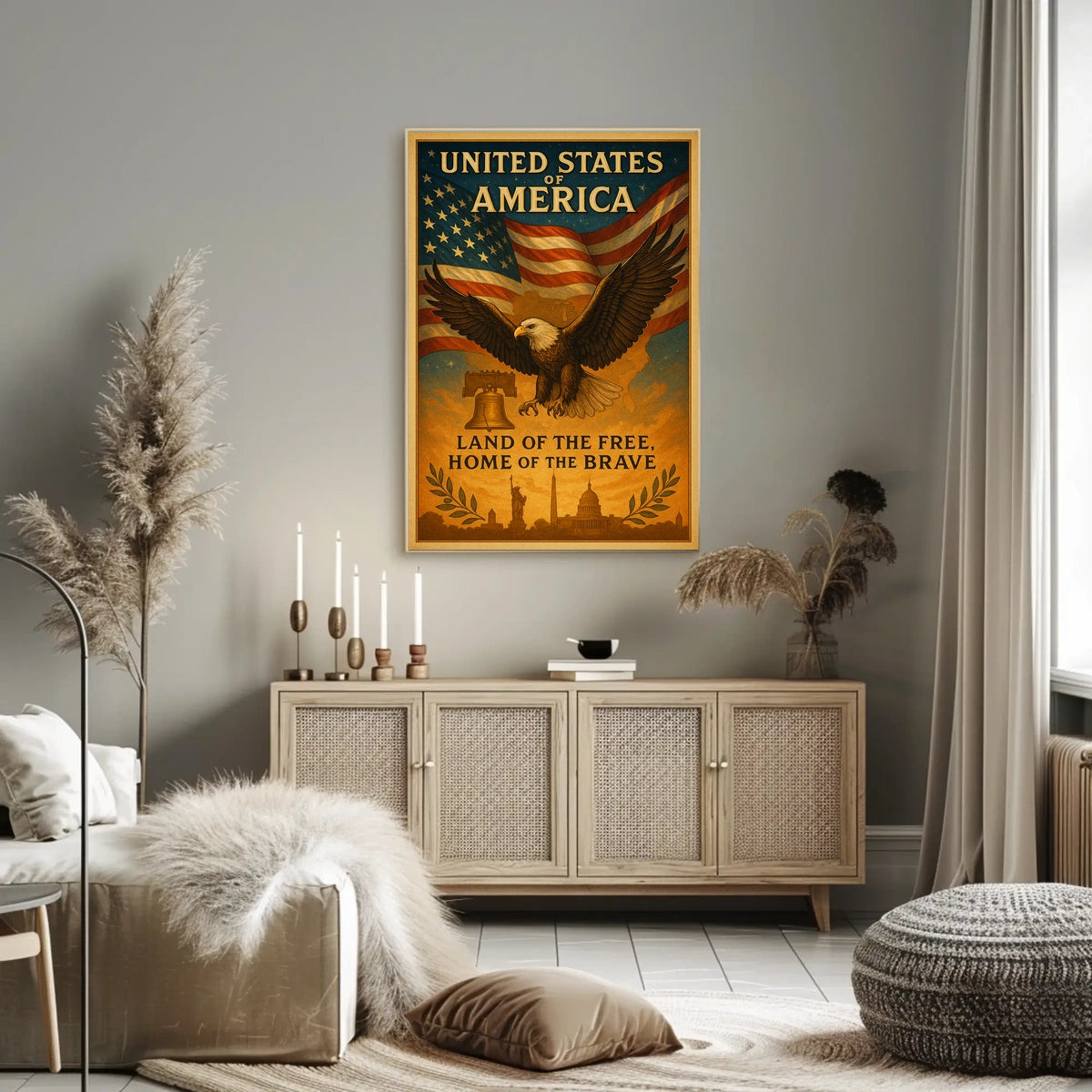 United States of America Land of the Free Poster