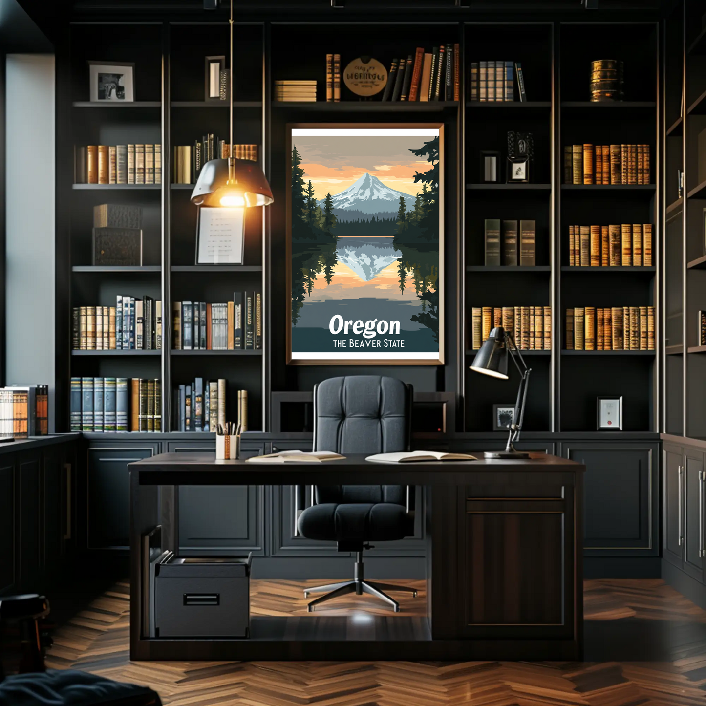 Oregon Scenic View Vintage Travel Poster