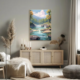 Hot Springs National Park Poster Scenic Travel Print