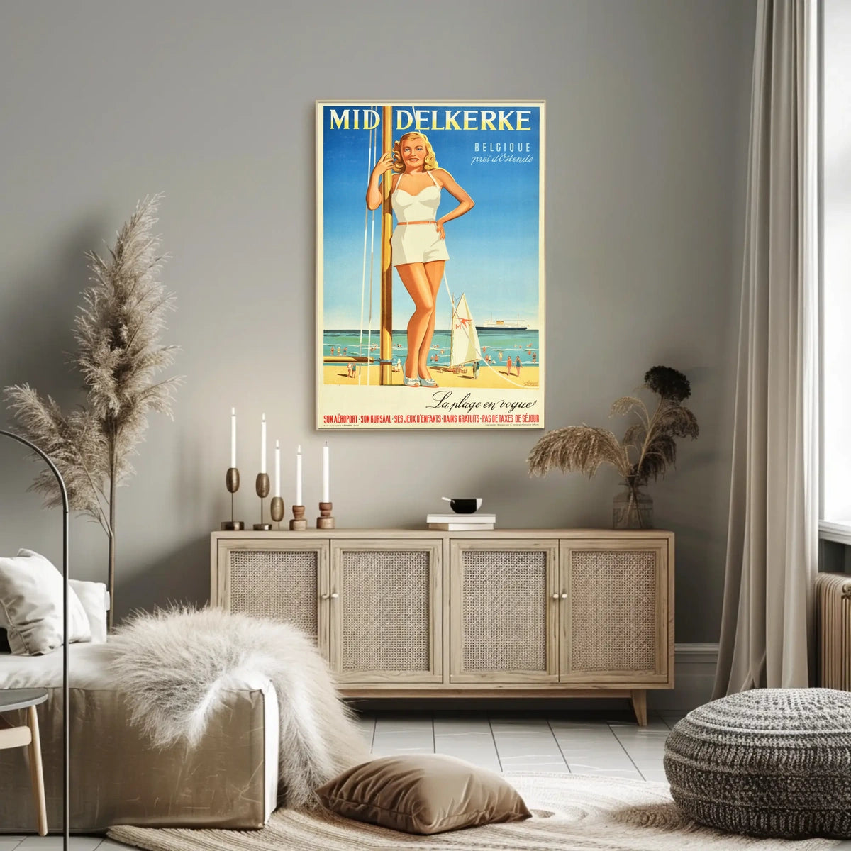 Mid Delkerke La Plage En Vogue Poster
