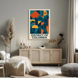 District Of Columbia Geometric Art Poster