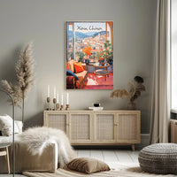 Vibrant Cityscape in Xian China Modern Travel Poster