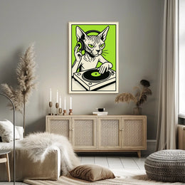 Dj Cat Grooves Poster