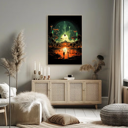 Futuristic Oasis Poster