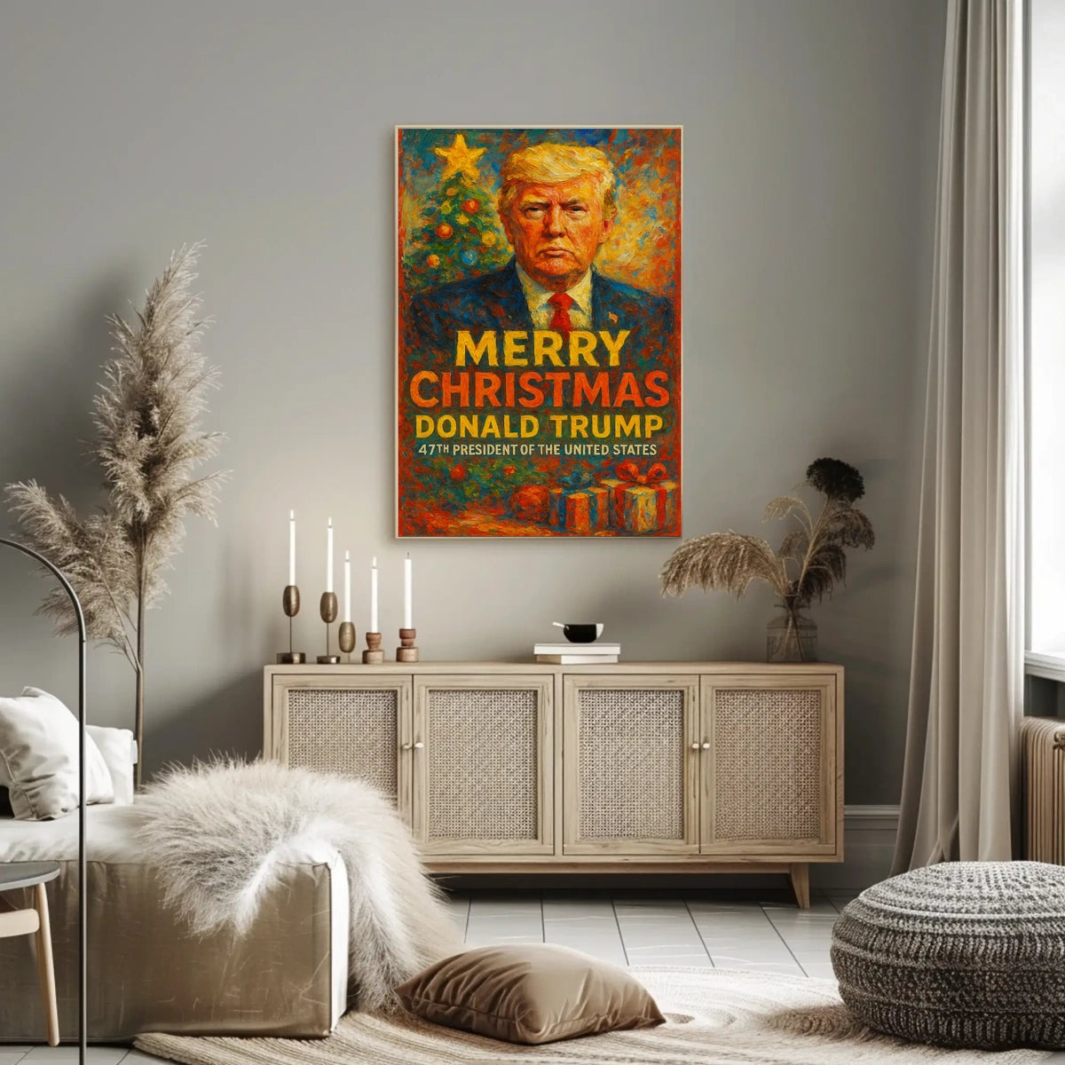 Donald Trump Christmas Theme Political Poster